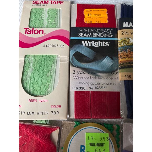 Assorted Crafting Supplies: Seam Tape Rick Rack & Bias Tape Vintage - Picture 10 of 11